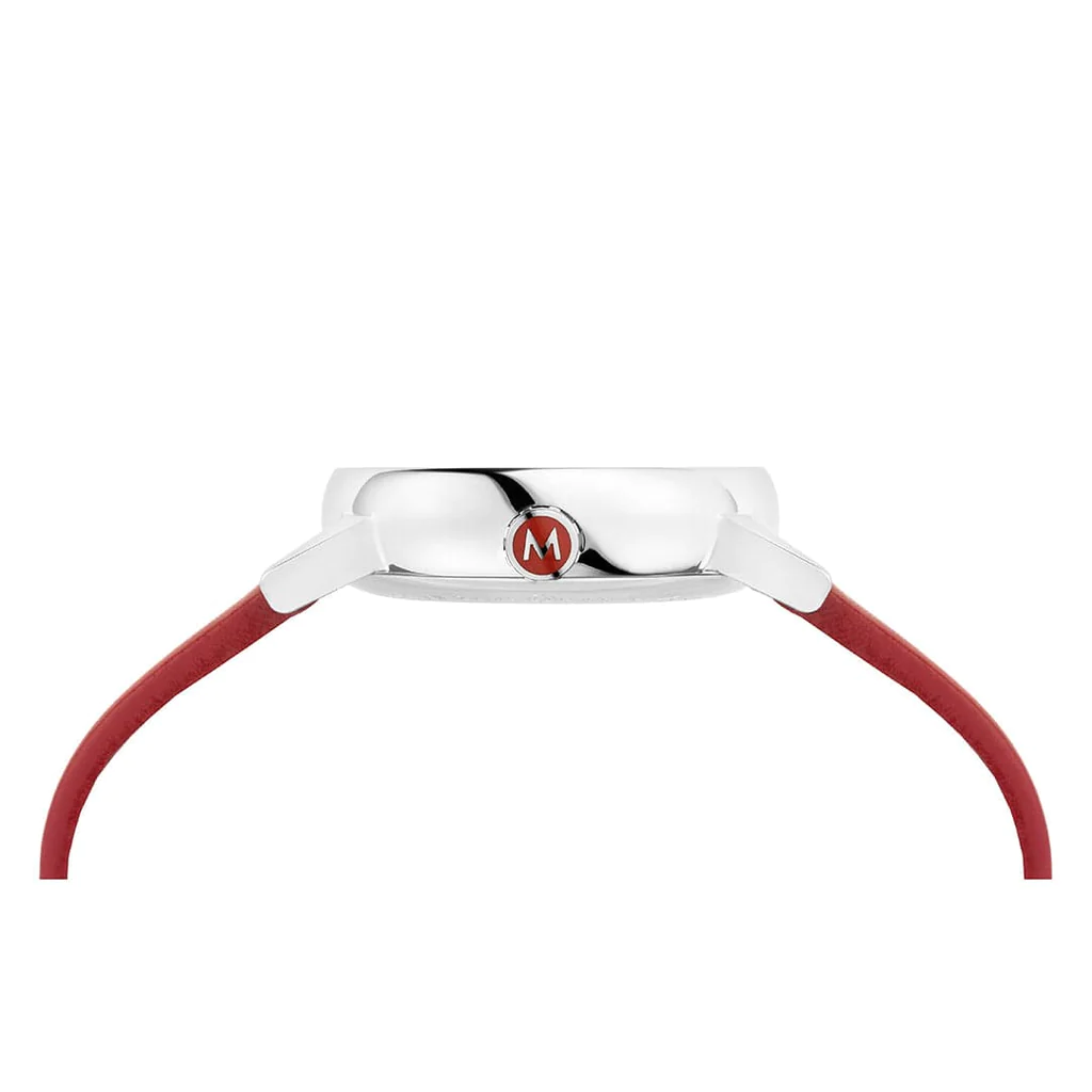 Mondaine, EVO2 30 mm, red vegan grape leather watch