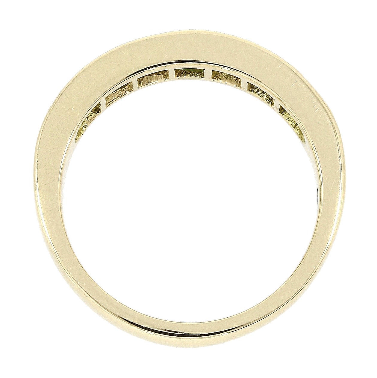 Emerald & Diamond Half Eternity Ring